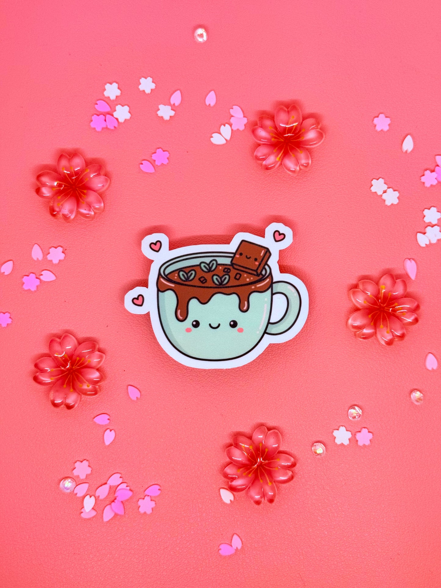 Mint Hot Cocoa Vinyl Sticker