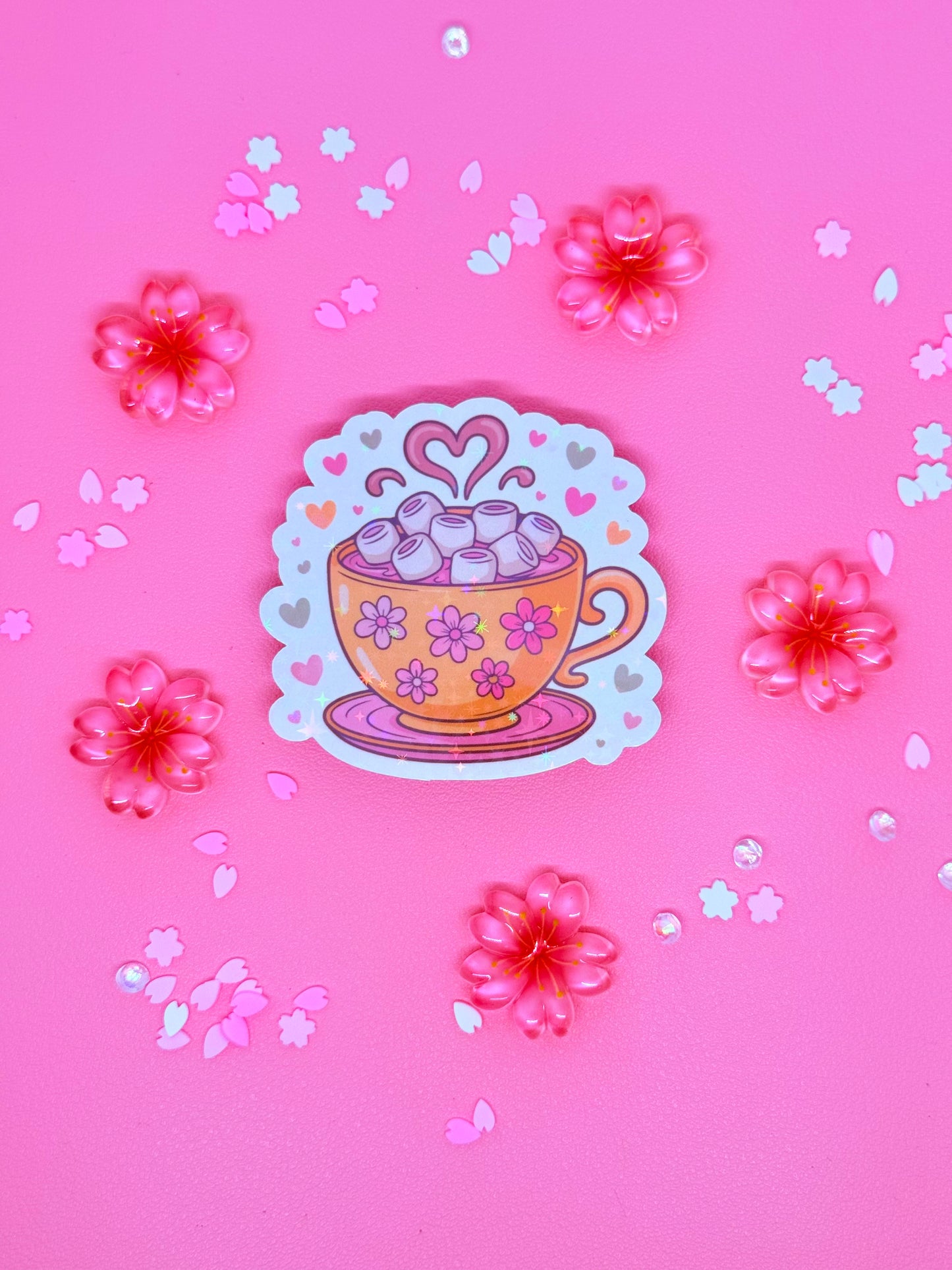 Spark Hot Cocoa Holographic Vinyl Sticker