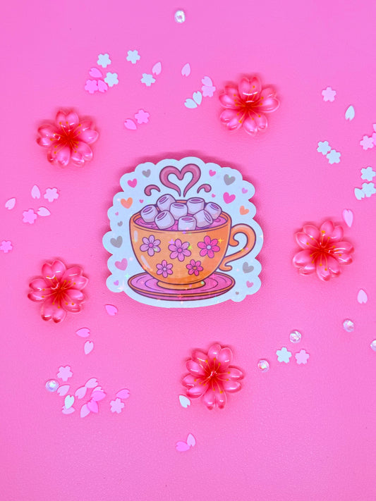 Spark Hot Cocoa Holographic Vinyl Sticker