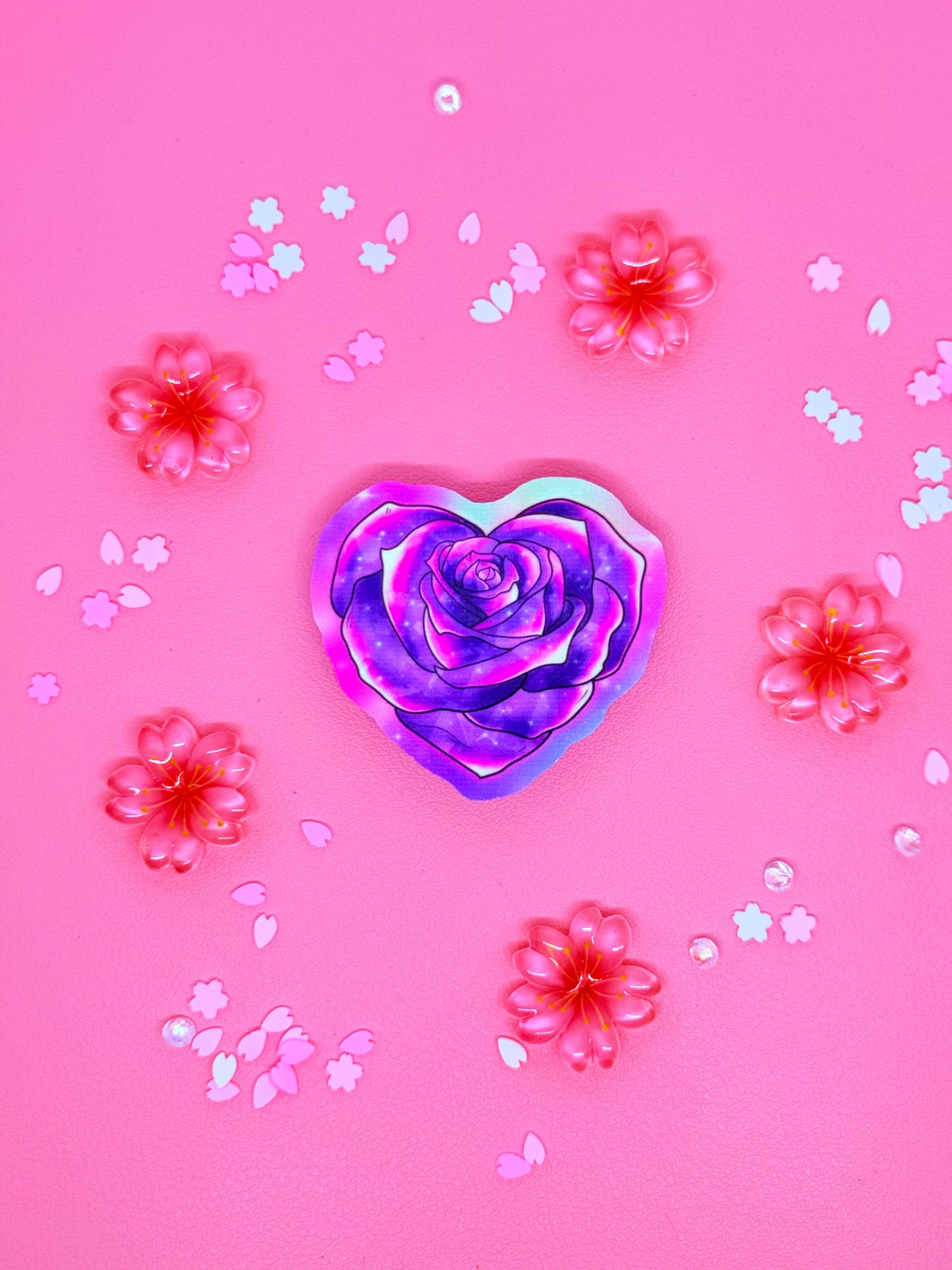Rose Heart Vinyl Sticker