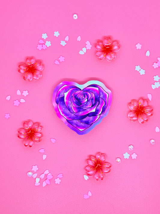 Rose Heart Vinyl Sticker