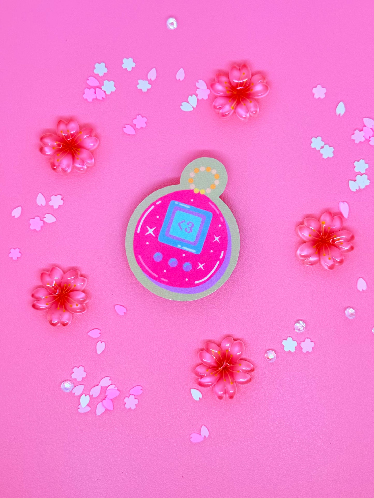 Tamagotchi Number Green Vinyl Sticker