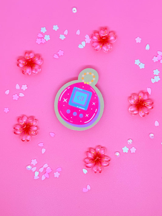 Tamagotchi Number Green Vinyl Sticker