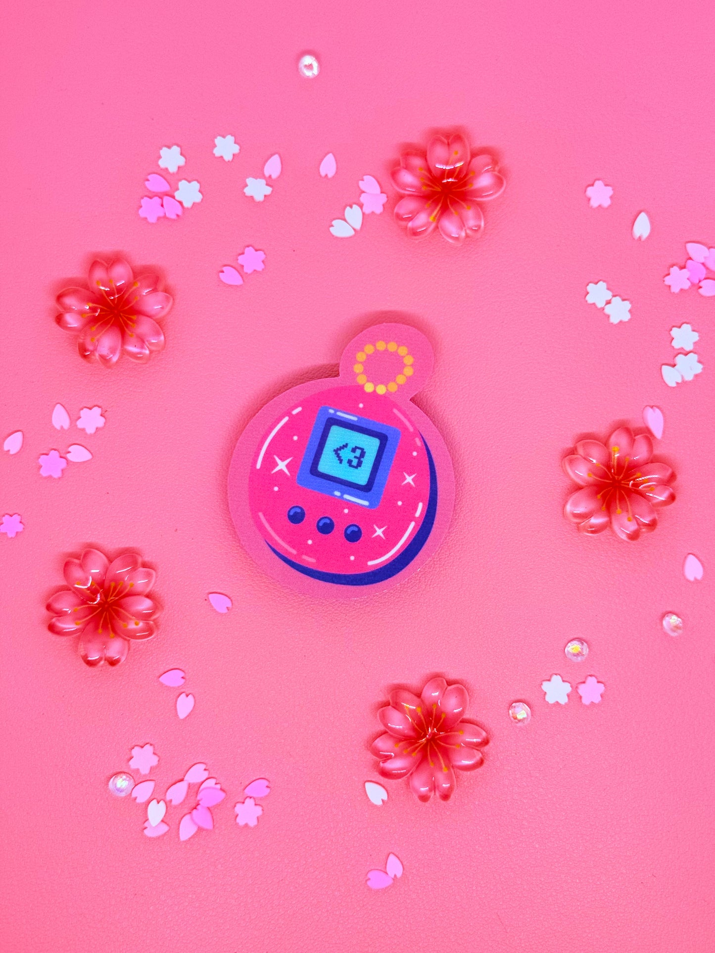 Tamagotchi Number Pink Vinyl Sticker
