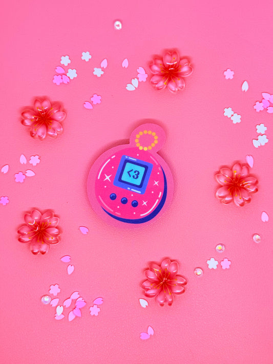 Tamagotchi Number Pink Vinyl Sticker