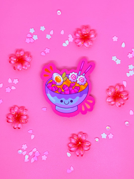 Pink Ramen Vinyl Sticker