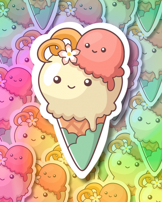 Ice Cream Cone Cuties Vinyl Sticker