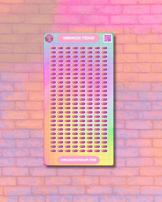 Hobonichi Cousin Instagram LIVE Tab Sticker Sheet