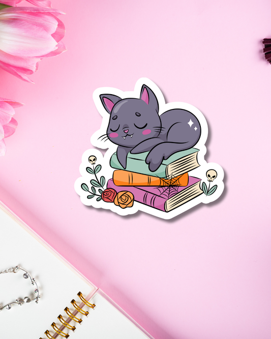 Introvert Cat Vinyl Sticker
