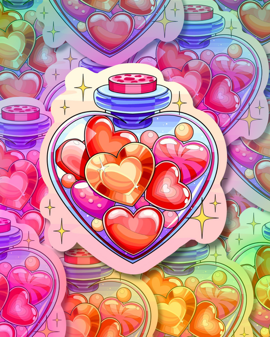 Jar fo Hearts Vinyl Sticker