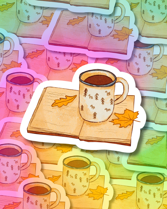 Journal & Tea Vinyl Sticker