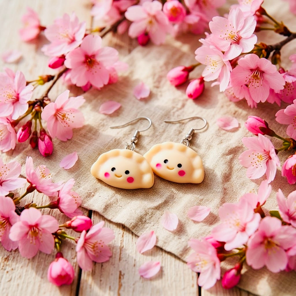 Kawaii Empanadilla Adorable Kawaii Acrylic & Resin Dangle Earrings | Cute Japanese Aesthetic Gift
