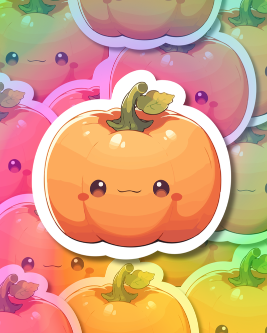 Kawaii Pumpkin Vinyl Sticker
