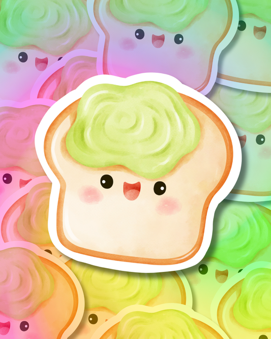 Kawaii Toast Vinyl Sticker