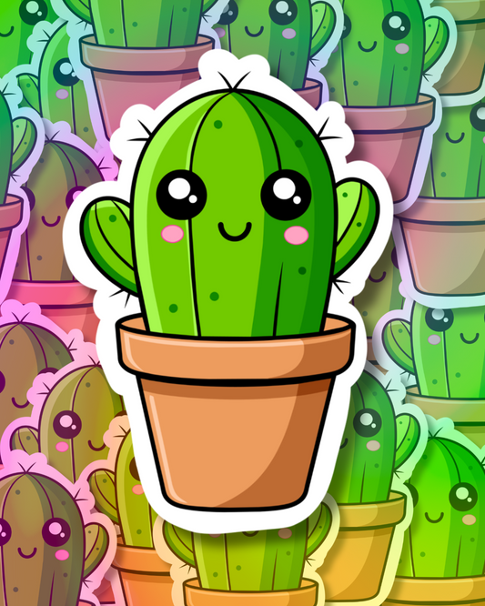 Kawaii Cactus Vinyl Sticker