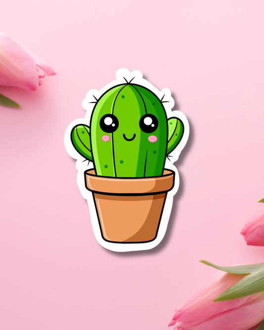 Kawaii Cactus Vinyl Sticker