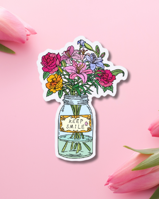 Keep Smile Vinyl Sticker