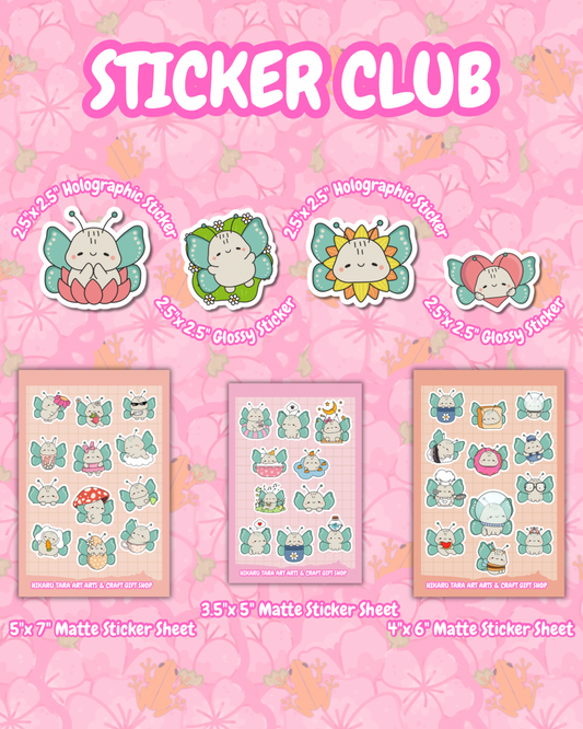 🦋February Sticker Club: Kawaii Axolotl🦋