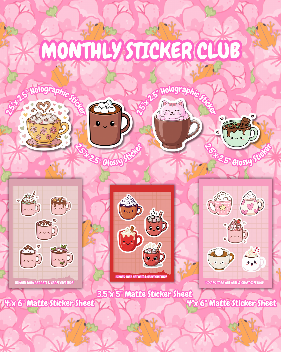 ☕️December Sticker Club: Kawaii Hot Cocoa☕️