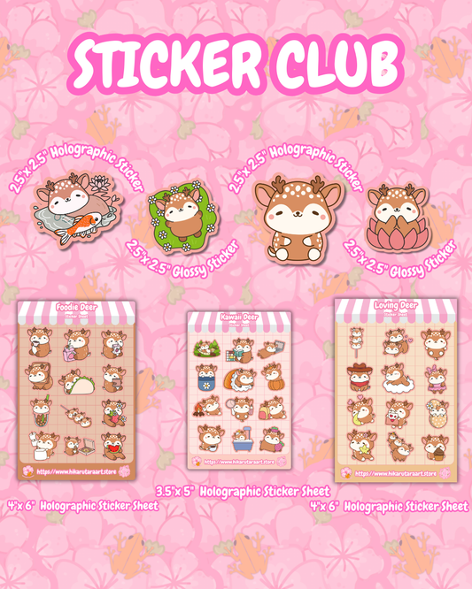 🦌 April Sticker Club: Kawaii Deer 🦌