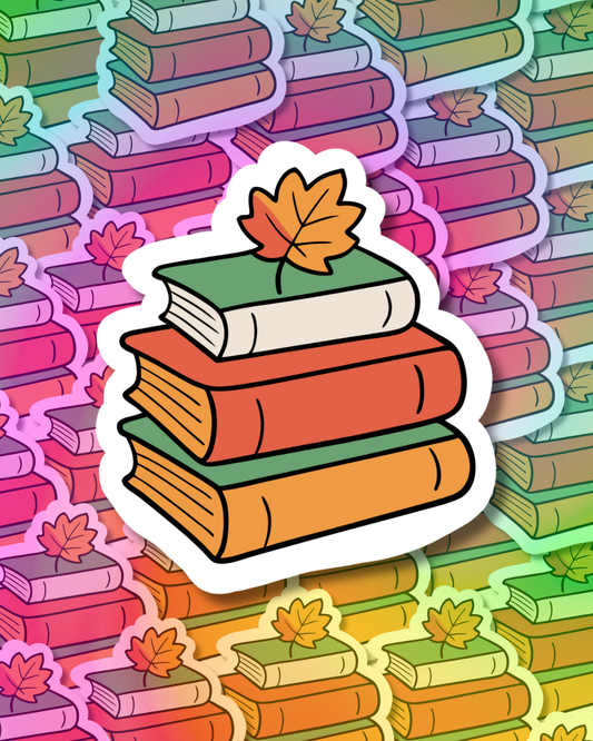 Maple Leaf Book Vinyl Sticker