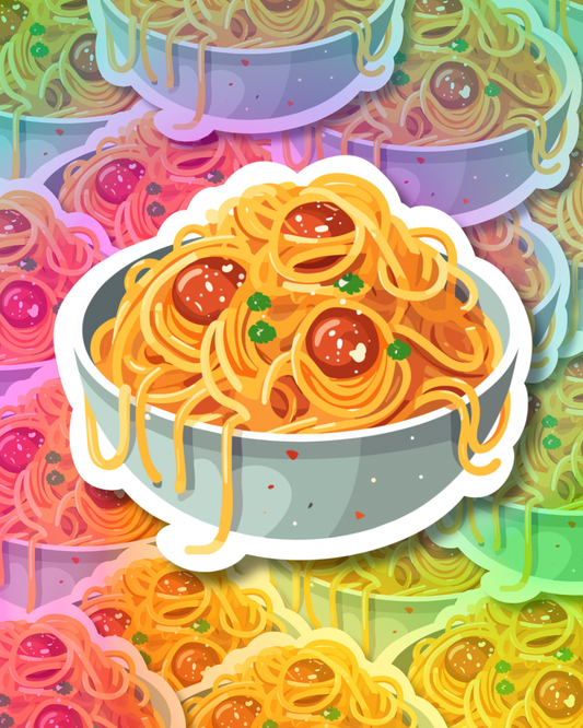 Meat Spaghetti Vinyl Sticker