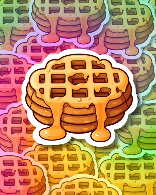 Melted Waffles Vinyl Sticker