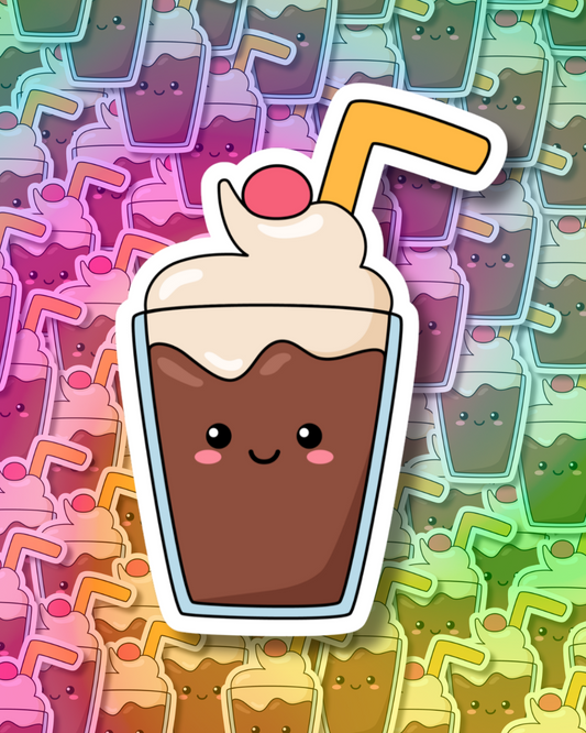 Milkshake Cherry Vinyl Sticker