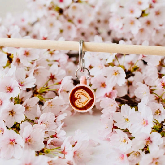 Pink Coffee Mug Keychain – Cute Bag Charm & Gift for Aesthetic Backpacks