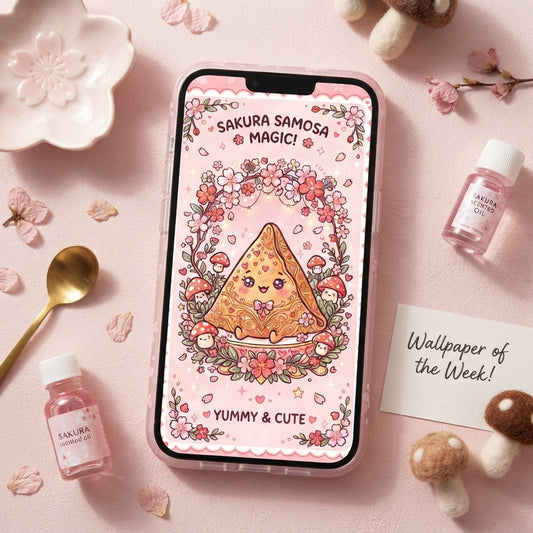 Samosa Magic Digital Phone Wallpaper