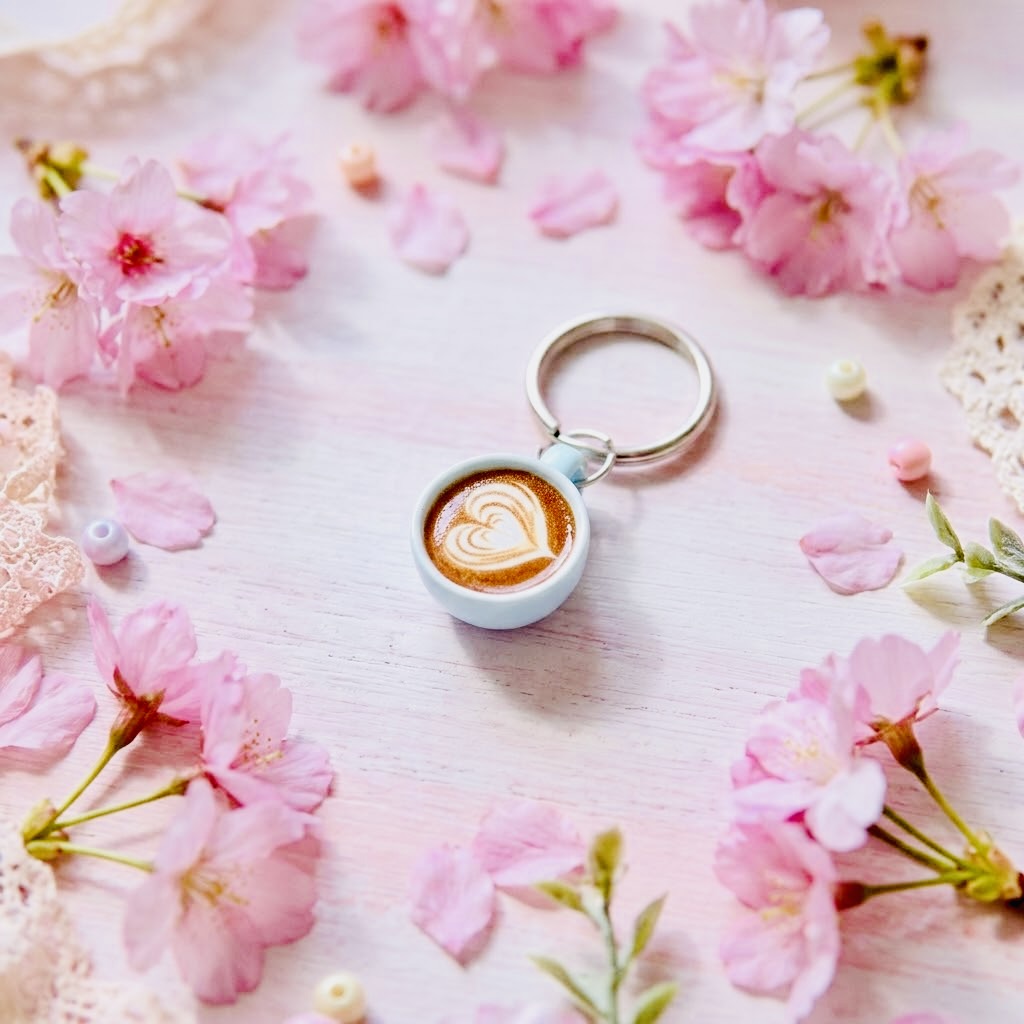 Blue Coffee Mug Keychain – Cute Bag Charm & Gift for Aesthetic Backpacks