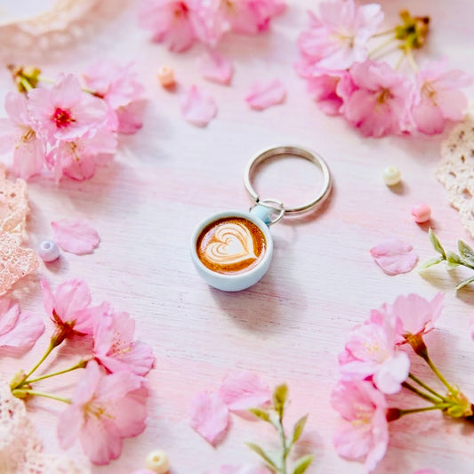 Blue Coffee Mug Keychain – Cute Bag Charm & Gift for Aesthetic Backpacks