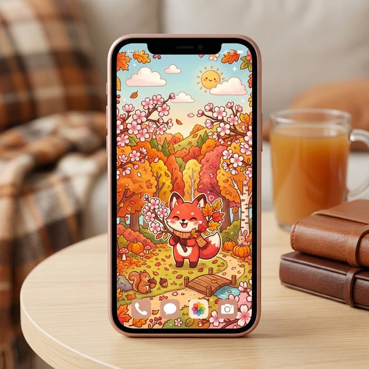 Sakura Fox Phone Wallpaper