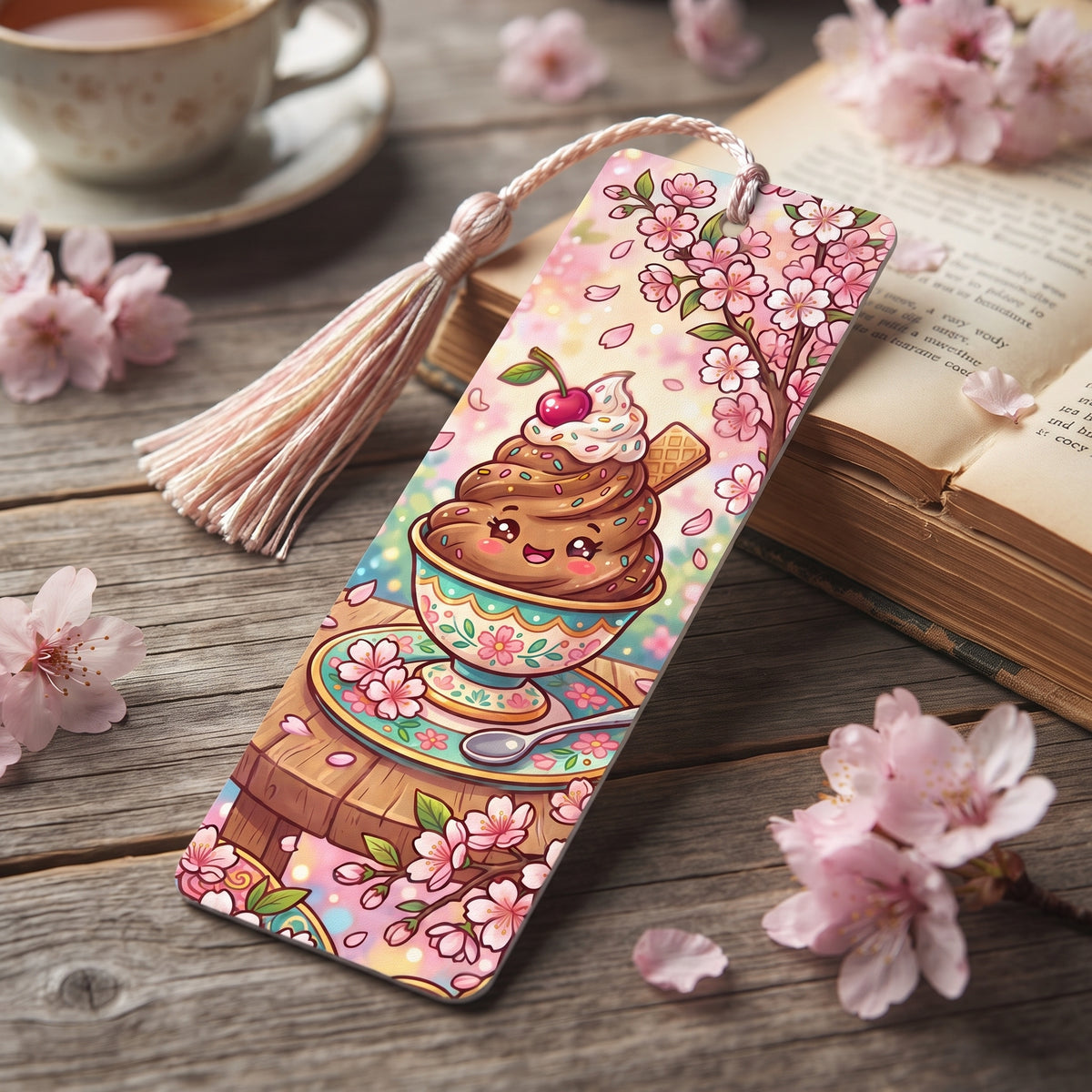 Coffee Ice Cream Swirl Bookmark