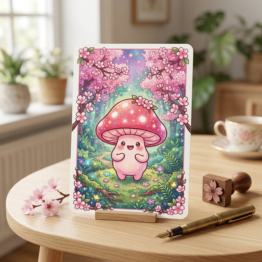 Happy Magic Mushroom Postcard