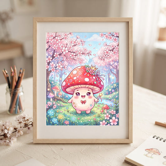 Magic Mushroom Meadow Art Print