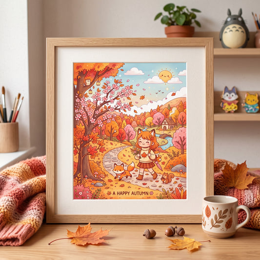 Foxy Trail Art Print