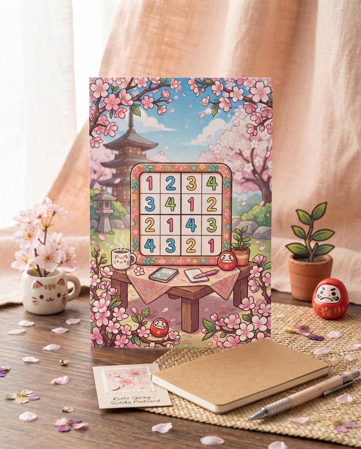 Sudoku Sakura Postcard