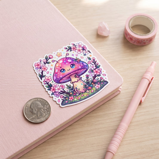 Kawaii Magic Mushroom Mini Sticker