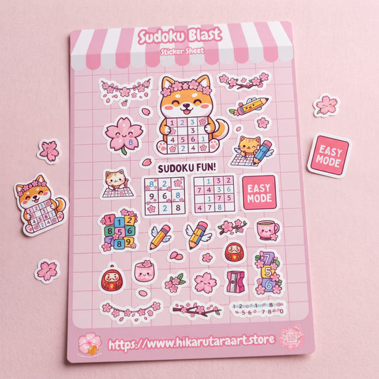 Sudoku Blast Holographic Planner Sticker Sheet