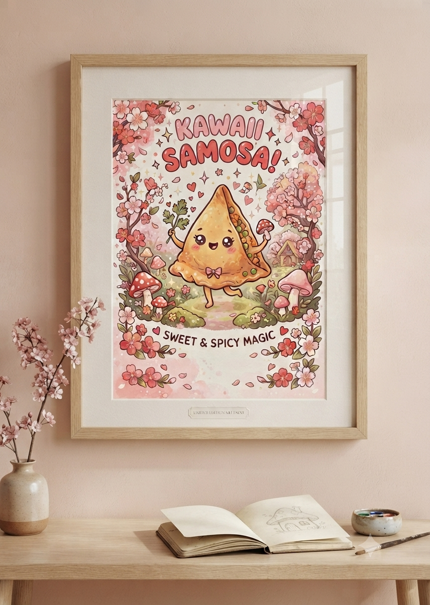 Sweet & Spicy Samosa Art Print