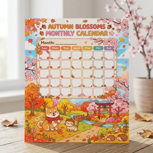 Autumn Blossoms Digital Calendar