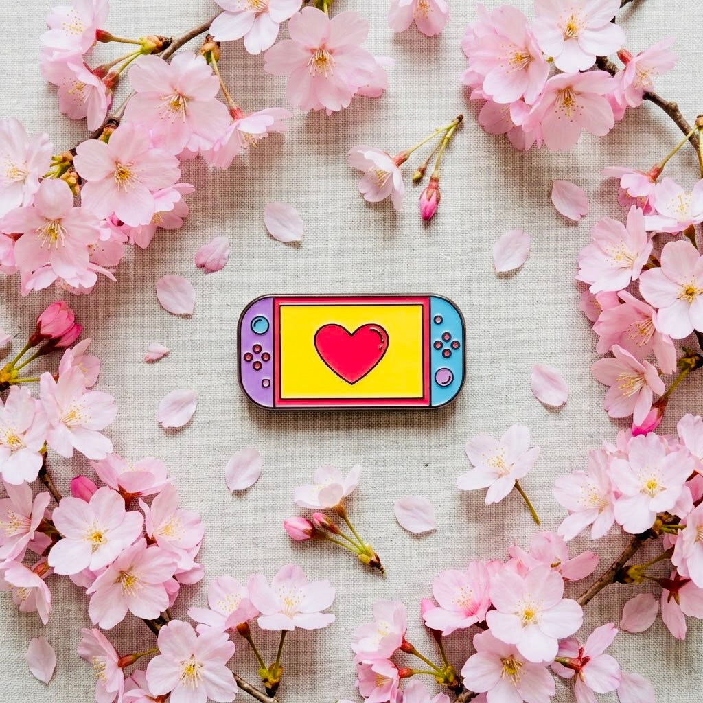 Switch Love Kawaii Cute Enamel Pin | Aesthetic Pastel Backpack & Jacket Lapel Pin