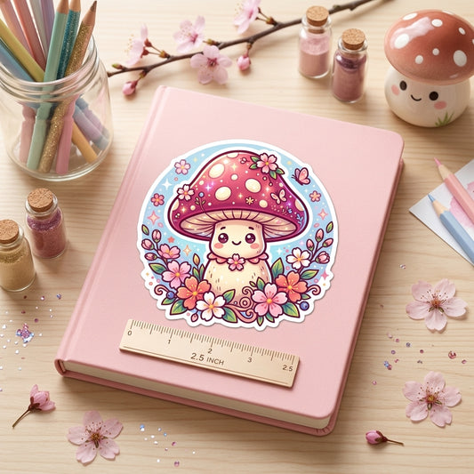 Magic Mushroom Cutie Holographic Vinyl Sticker