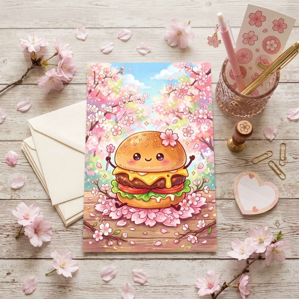 Sakura Burger Postcard