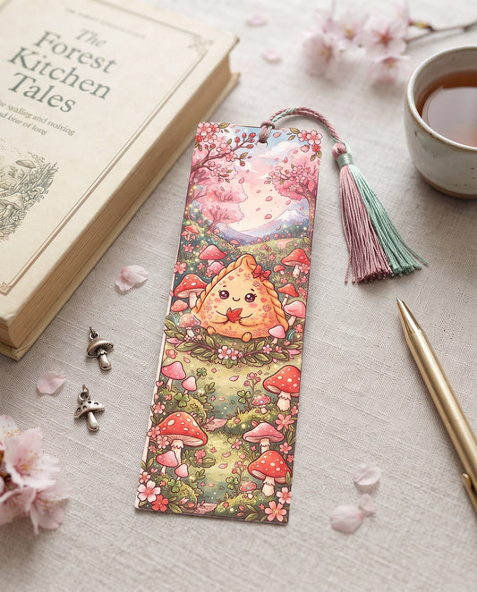 Samosa Sakura Meadow Bookmark