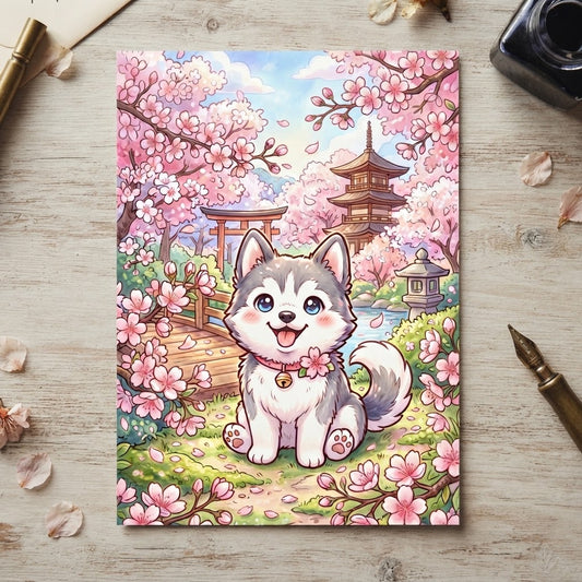 Husky Path Postcard