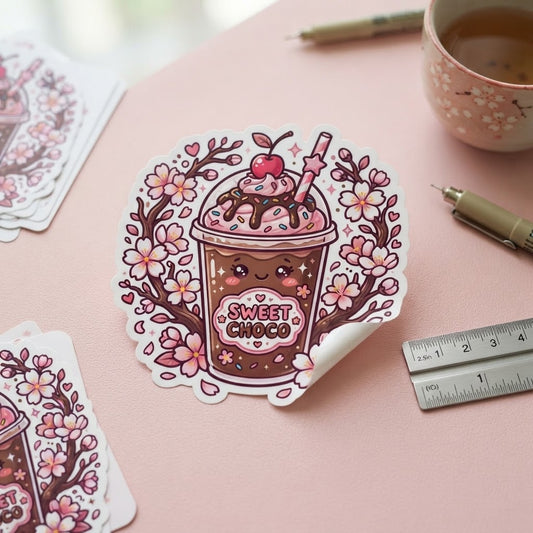 Sweet Choco Holographic Vinyl Sticker