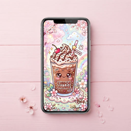 Choco Shake Digital Phone Wallpaper