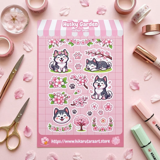 Husky Garden Holographic Planner Sticker Sheet